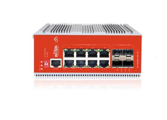 WI-PCMS312GF-BT-I коммутатор промышленный управляемый L2, PoE 460Вт, 8GE+4SFP Wi-Tek