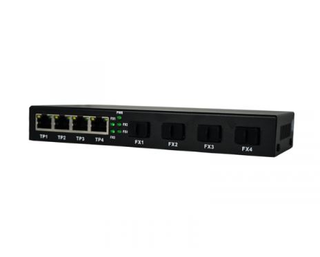 U1E-4G/4S неуправляемый оптический коммутатор с 4 портами RJ-45 и 4 портами SFP Optimus 