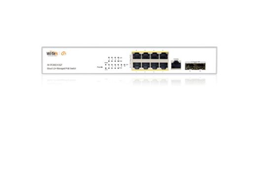 WI-PCMS310GF v2 коммутатор управляемый PoE бюджет 150Вт, порты 8GE PoE,2SFP, Cloud Wi-Tek