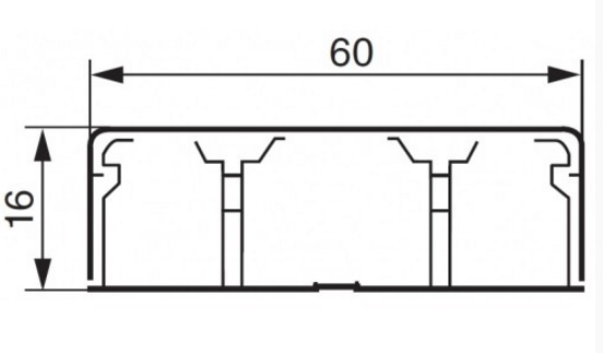 030026 кабель-канал трехканальный 60х16