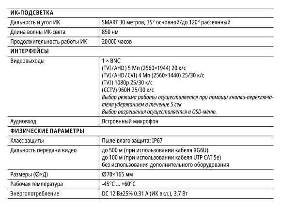 HIT 53MX (ver.1170V) уличная всепогодная мультиформатная камера видеонаблюдения с микрофоном NOVIcam