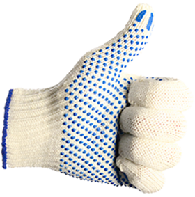 Перчатки п/шерстяные, 5 ниток с ПВХ 