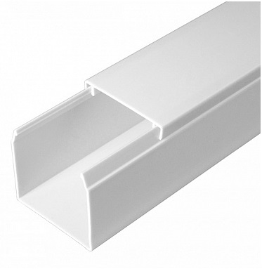 PR.0640401 кабель-канал 2-й замок в п/э 40х40 белый (60 м/уп) Промрукав