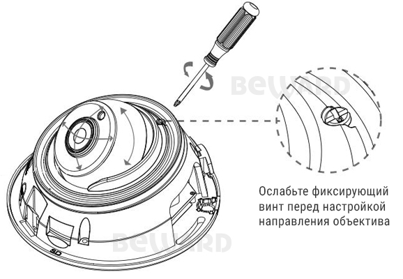 SV3212DR внутренняя купольная IP-камера видеонаблюдения с встроенным микрофоном Beward