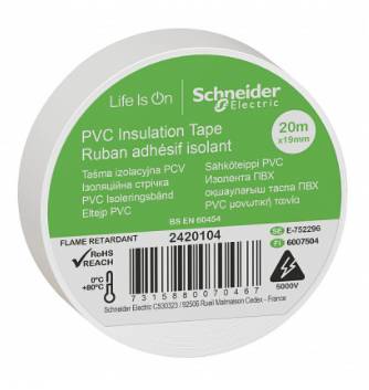 SE OptiLine 45 белая изолента ПВХ 19ммх20м