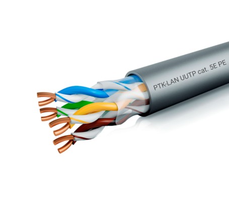 202-006 кабель витая пара LAN F/UTP 4x2x24AWG (0,51 мм) кат.5е (305 м) PE (черный) Пожтехкабель