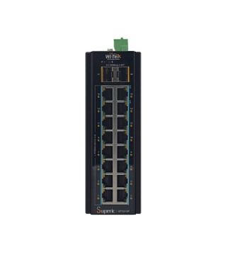 SP3018F коммутатор промышленный неуправляемый, PoE, 16GE+2SFP Wi-Tek