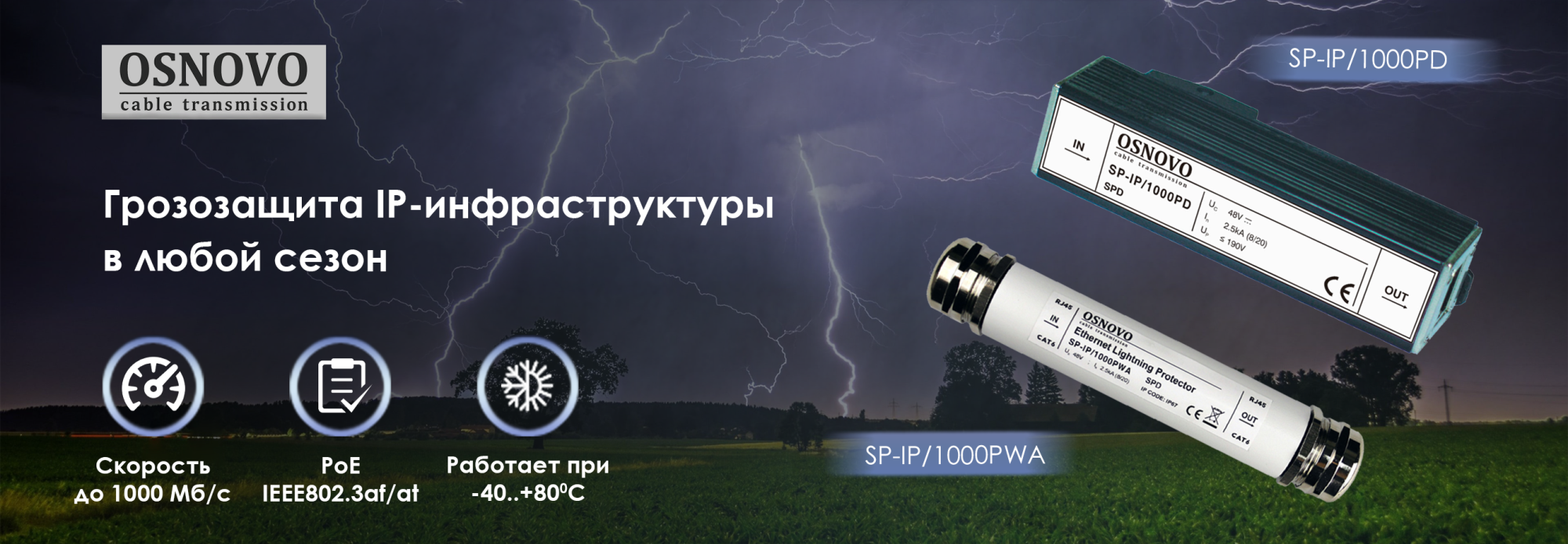 Грозозащита IP-инфраструктуры в любой сезон