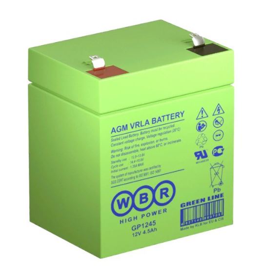 GP1245 аккумулятор герметичный свинцово-кислотный WBR