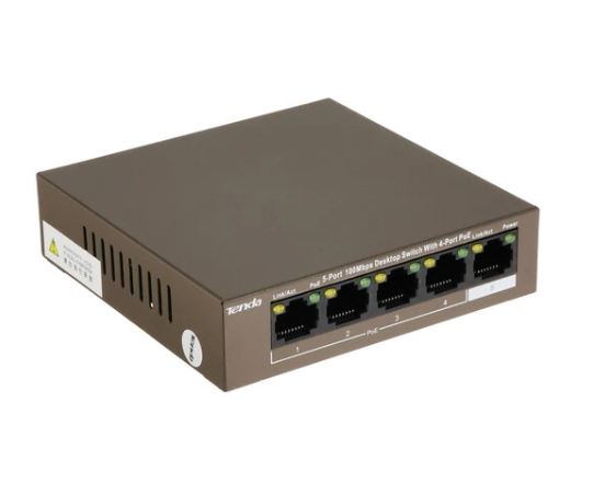 TEF1105P-4-38W 5-портовый коммутатор GE без управления с 4 портами PoE Tenda