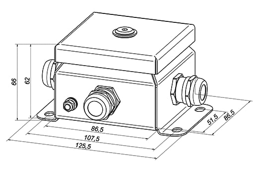КМ-О (8к)-IP66 0808 коробка монтажная огнестойкая 4 ввода Гефест