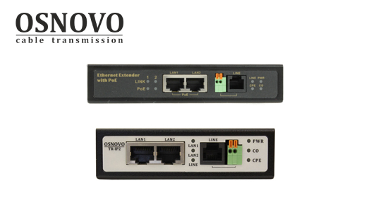 Удлинители Ethernet TR-IP2 и TR-IP2PoE (VDSL) на 2 порта до 3000м в том числе с функцией PoE Удлинители Ethernet TR-IP2 и TR-IP2PoE (VDSL) на 2 порта до 3000м в том числе с функцией PoE