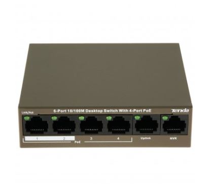 TEF1106P-4-63W неуправляемый 6 портовый коммутатор PoE Tenda