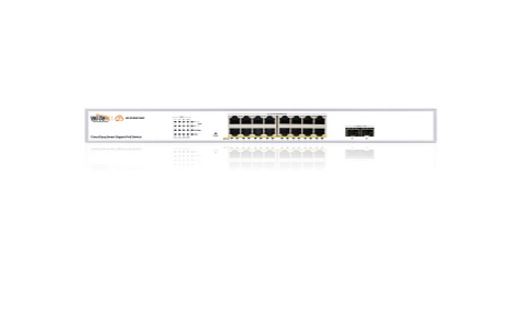 WI-PCES318GF v2 коммутатор настраиваемый PoE 250Вт, порты 16 PoE GE + 2 SFP, Easy Smart, Wi-Tek