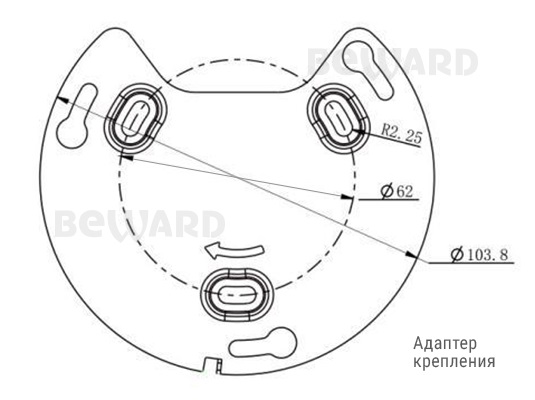 SV3210DB (3,6 мм) уличная купольная IP-камера видеонаблюдения со встроенным микрофоном Beward