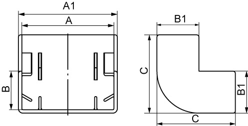 00406 AEM 40x17 угол внешний (DKC)
