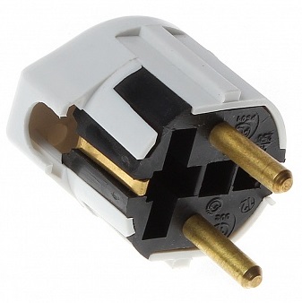 Вилка 2-полюсная с 3К В16-002