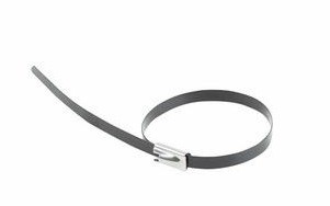 Хомут стальной с полимерным покрытием 200х4,6мм (07-0208-5) (50 шт/уп) REXANT