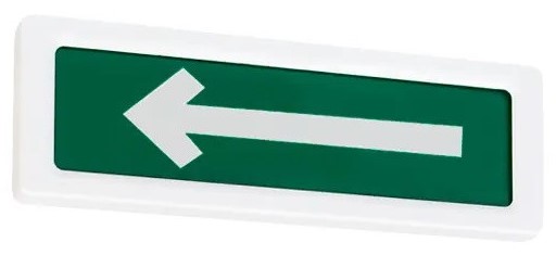 ОПОП 1-8 24В "стрелка влево", фон зеленый оповещатель охранно-пожарный световой Рубеж