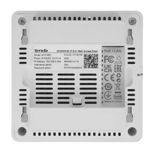 W15-Pro мощная гигабитная двухдиапазонная точка доступа Wi-Fi 6 с пропускной способностью 160 МГц и скоростью передачи данных до 3000 Мбит/с Tenda