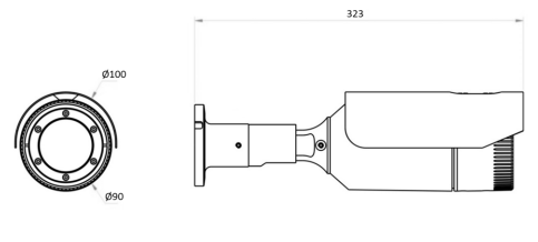RVi-4TVC-640L9/M2-A тепловизионная цилиндрическая камера видеонаблюдения RVi