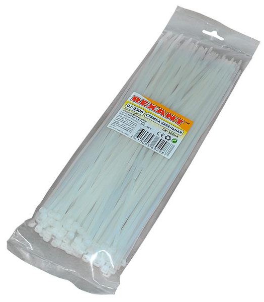 Хомут nylon 7,6х500 мм белый (07-0502) (100 шт/уп) REXANT