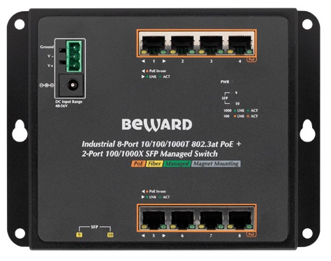 STWP-0802HP управляемый коммутатор 8-ми портовый Beward