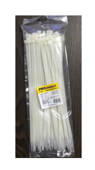 Хомут nylon 2.5х150 мм белый (57-0150) (100 шт/уп) PROCONNECT