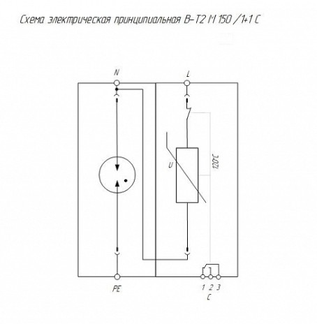 В-Т2 М 275 С однополюсное устройство защитное УЗИП ХАКЕЛЬ