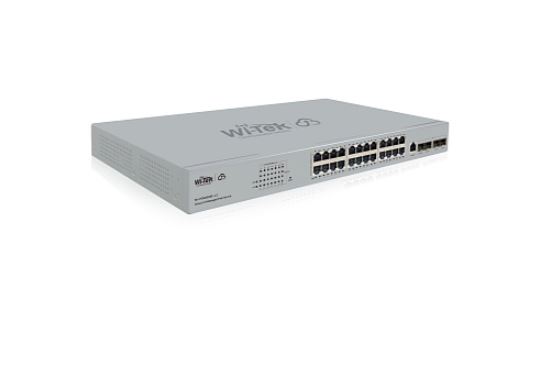 WI-PCMS528F-L3 v2 управляемый коммутатор, PoE бюджет 370Вт, 24GE PoE, 4SFP+ 10G, Cloud, Wi-Tek
