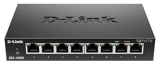 DGS-1008D/J3A 8G неуправляемый