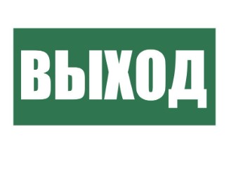 Е22 Знак указатель выхода фотолюминисцентный пластик 200х200 мм