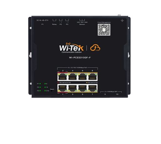 WI-PCES310GF-F коммутатор промышленный плоскопанельный настраиваемый, PoE, 8GE+2SFP, Wi-Tek