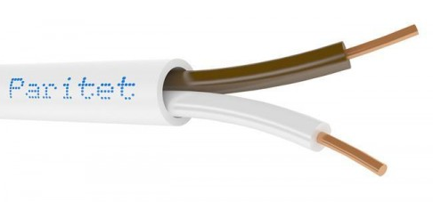 КСПВ 2х0,4 мм (0,1 мм²) кабель для монтажа систем сигнализации (белый) (500 м/бухта) Паритет