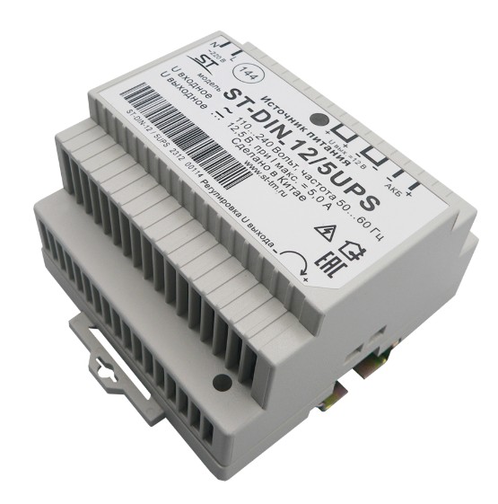 ST-DIN 12/5UPS стабилизированный источник питания на DIN-рейке с функцией подключения АКБ Space Technology