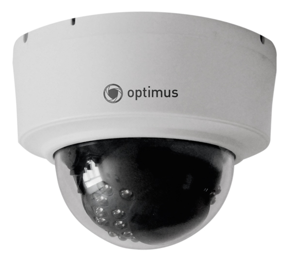 IP-E024.0(2.8)MP внутренняя купольная IP-камера видеонаблюдения с встроенным микрофоном Optimus