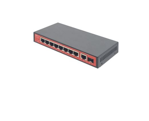 WI-PCES308GF коммутатор настраиваемый PoE 60Вт, порты 8 PoE GE + 1 GE + 1 SFP, Easy Smart Wi-Tek