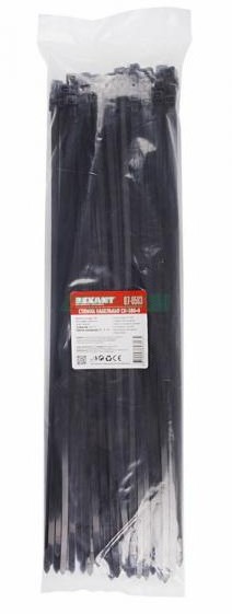 Хомут nylon 7,6х500 мм черный (07-0503) (100 шт/уп) REXANT