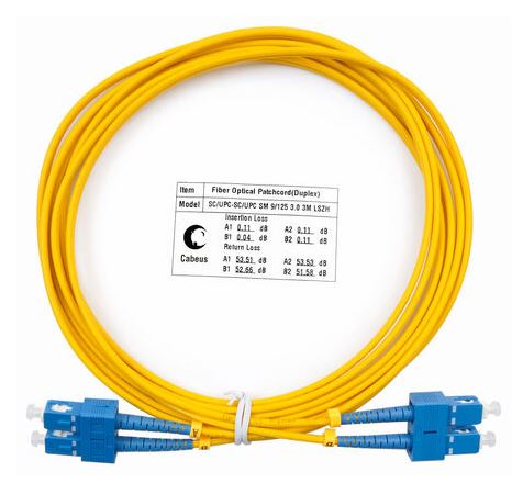 FOP(d)-9-SC-SC-3m оптический патч-корд duplex SC-SC 9/125 SM желтый Cabeus