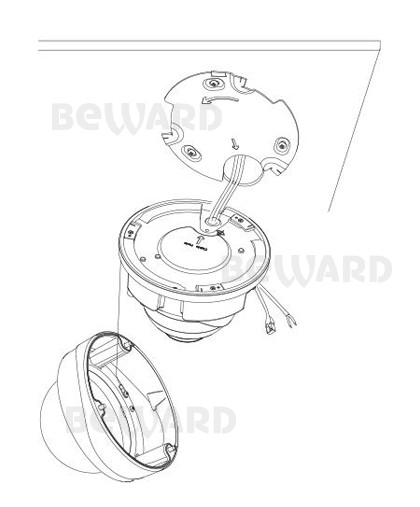 SV2016DVZ (2.7-13.5мм) уличная купольная всепогодная IP-камера видеонаблюдения с встроенным микрофоном Beward