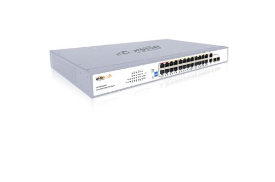 WI-PCES226GF коммутатор настраиваемый PoE 280Вт, 24FE PoE + 2Combo GE/SFP, Easy Smart, Wi-Tek