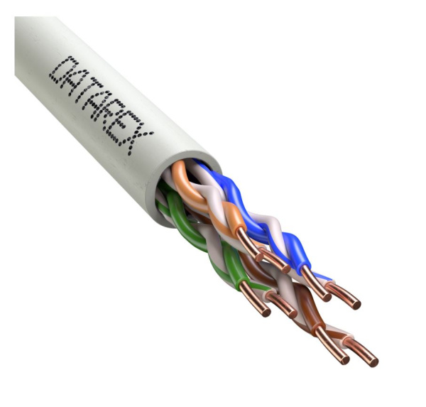 DR-140017 кабель витая пара категории 5е, PVCLS нг(А)-LSLTx, белый, коробка 305 м Datarex