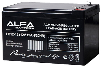Аккумулятор FB 12-12 (12В/12Ач) (уп/4 шт) ALFA Battery