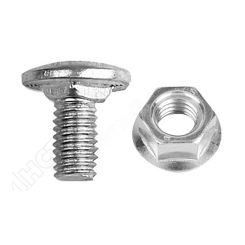 PR08.2408 Комплект соединительный (Винт М6х10 DIN 603+гайка М6 DIN 6923) (100 шт/уп) Промрукав