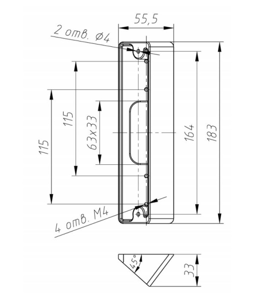 Кронштейн угловой настенный для терминала R20-Face (X) RusGuard