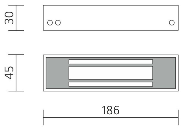 ML-240-40-50 электромагнитный замок 240 кг VIZIT