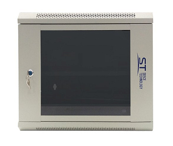 ST-NC9U01 (СЕРЫЙ) С ПОЛКОЙ шкаф телекоммуникационный 19" настенный/напольный 9U Space Technology