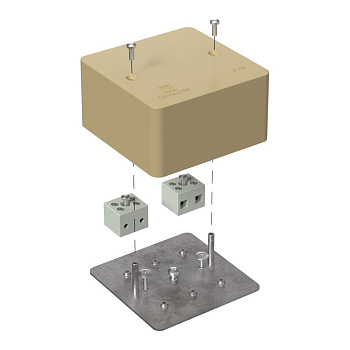 40-0460-1001-FR6.0-4 коробка огнестойкая для кабель-канала 40-0460-FR6.0-4 Е15-Е120 RAL1001 85х85х45 (44 шт/кор) Промрукав