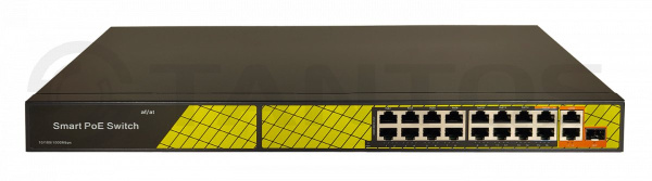 TSn-16FP18G2S1 18-ти портовый неуправляемый PoE коммутатор Tantos