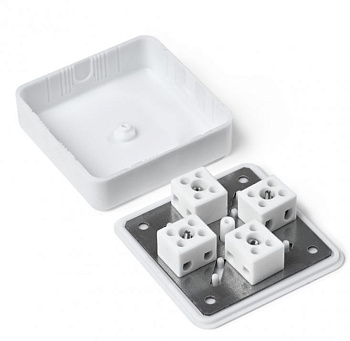 072-023 коробка монтажная огнестойкая пластиковая КМОП IP31 (8к х 2,5мм²) 100х100х30 Пожтехкабель